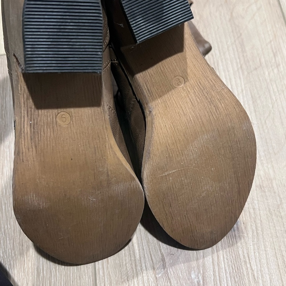 Brown Heeled Boots for Women - Picture 3 of 4